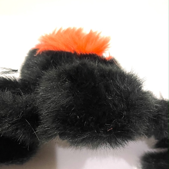 Furrry spiders - 4 total, 3 black and orange and 1  black and green. - Picture 5 of 7